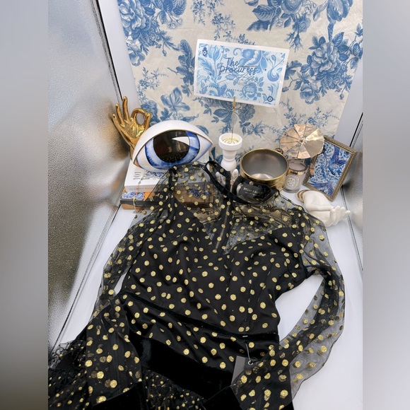 🆕 BRONX & BANCO 🧿 NWT Suns Mesh & Velvet Fit & Flare Mini Dress - Sz S - US 4 - Picture 2 of 16